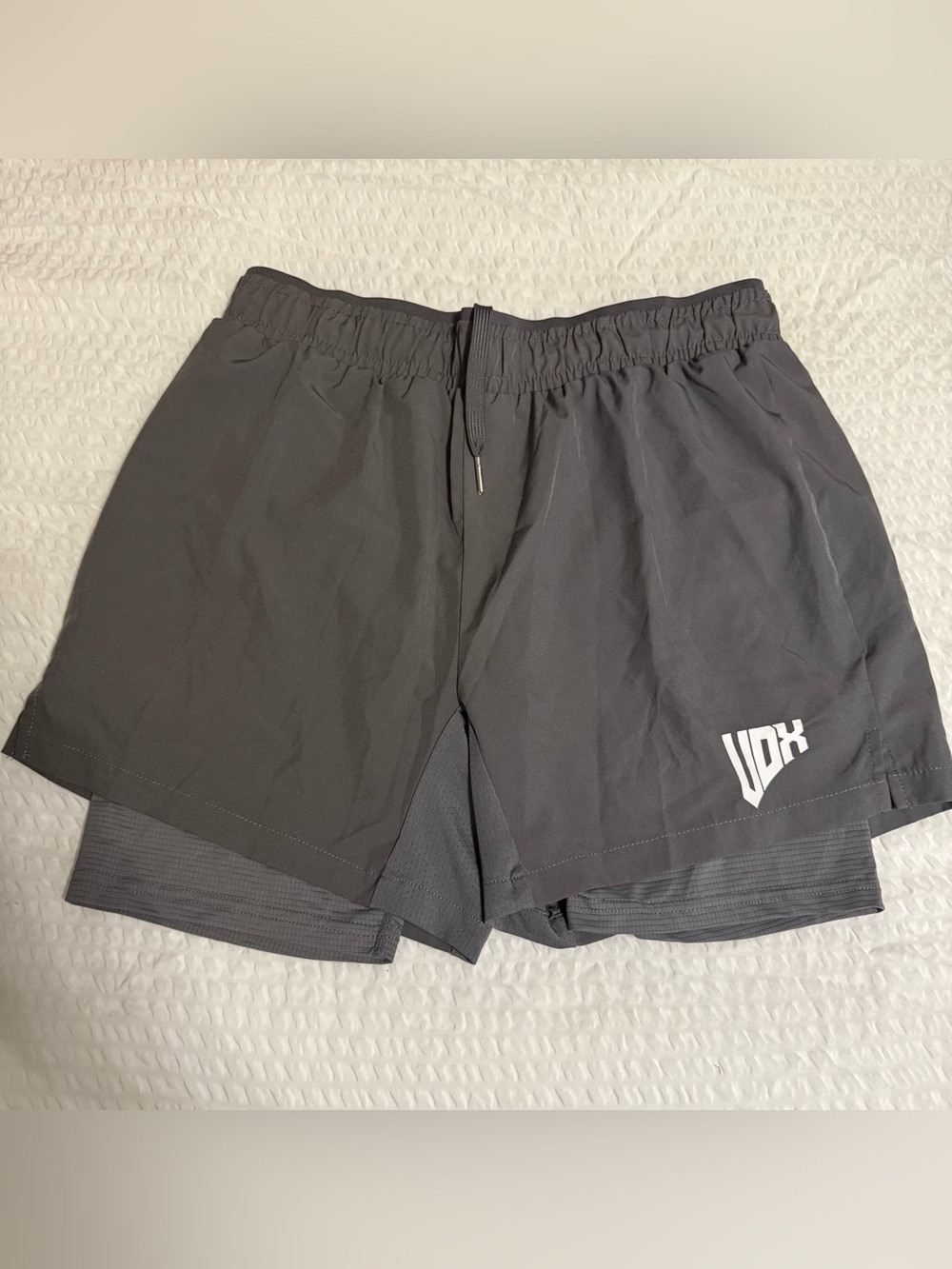 UDX Men's Gray Athletic Shorts with Logo